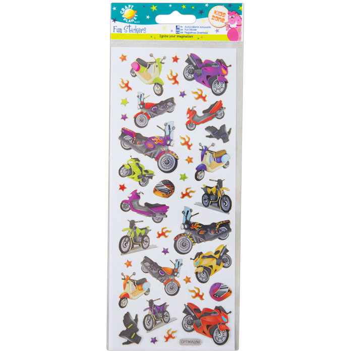 Samolepky třpytivé 10x23cm - Motocykly