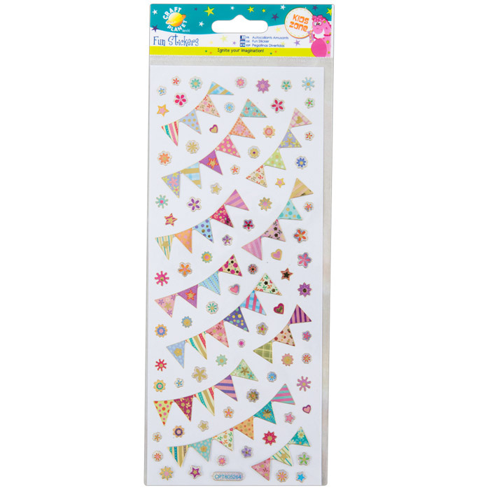 Samolepky třpytivé 10x23cm - Vlajková výzdoba