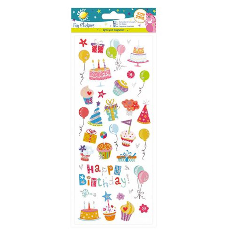 Samolepky třpytivé 10x23cm - Velkolepé narozeniny