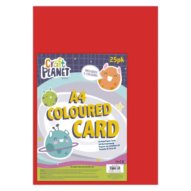 Sada jednobarevných papírů A4 (25ks) 5 barev