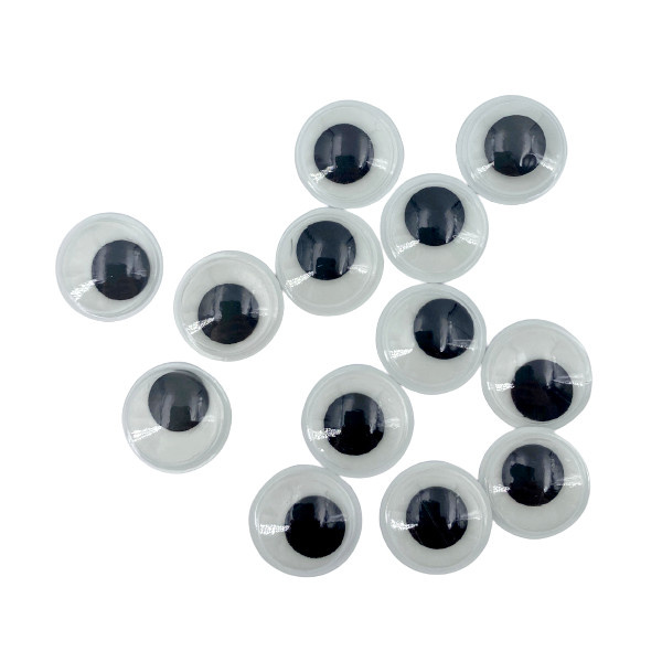 Dekorační pohyblivé oči kulaté svítící ve tmě (12ks)