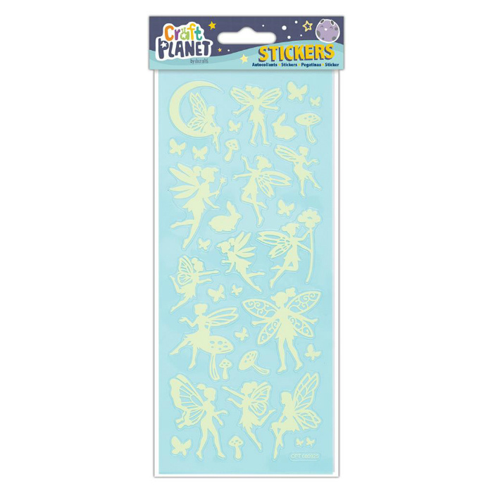 Samolepky svítící ve tmě 10x23cm Víly