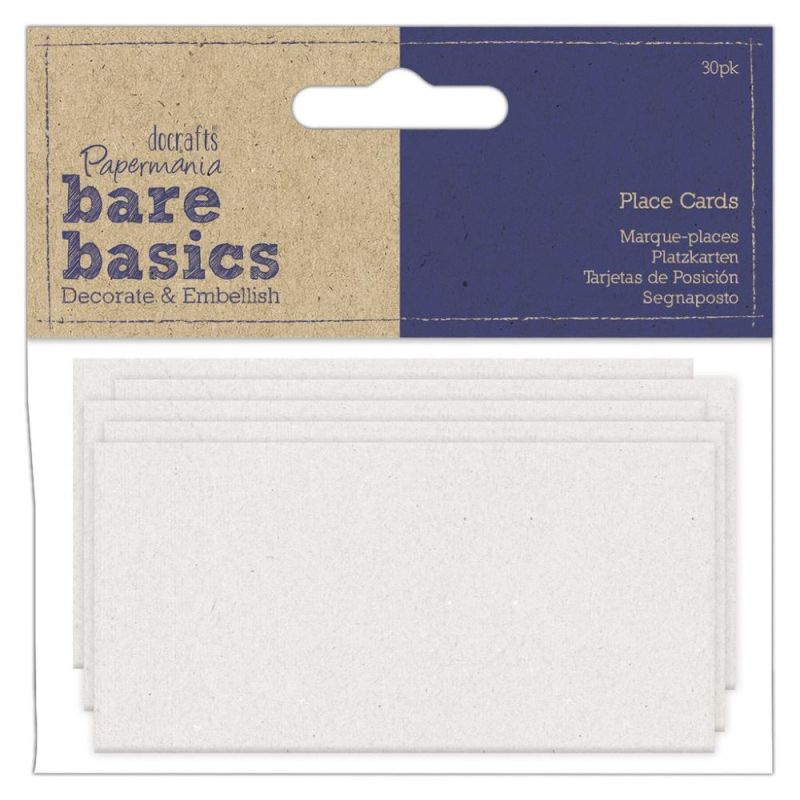 Jmenovky na stůl (30ks) kraft bílé