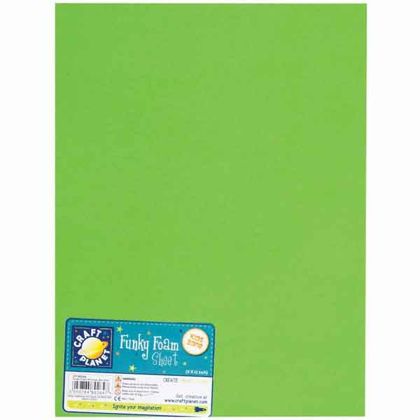 Pěnovka Moosgummi 23x30,5cm (1ks) výrazná zelená