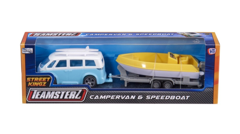 Alltoys Teamsterz karavan s přívěsem a lodí