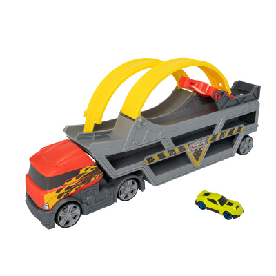 Teamsterz multifunkční transportér s autíčkem a loopingem