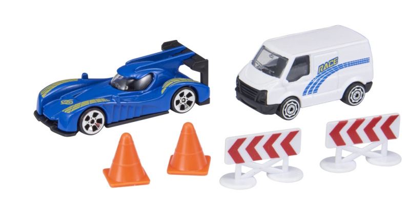 Teamsterz auto závodní set s dodávkou a doplňky Rapid Racers 2 druhy