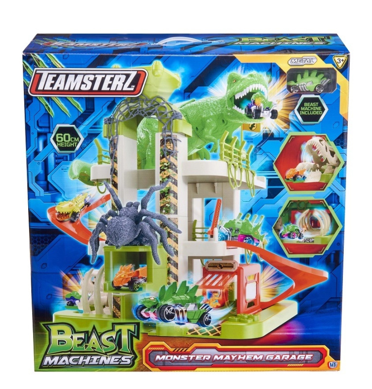 HTI Parkoviště / garáž Monster chaos + 1 závodní vůz TEAMSTERZ 1417451 p3