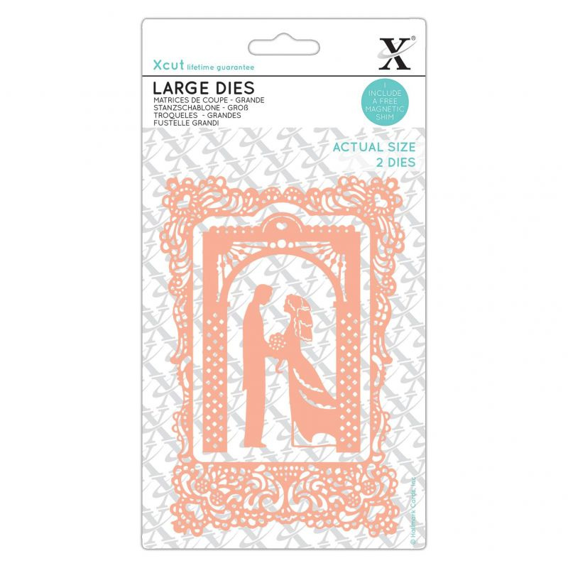 Svatba - vyřezávací a embosovací kovové šablony Xcut (2ks)
