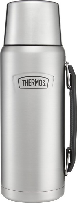 THERMOS Termoska na nápoje a jídlo s madlem - nerez 1,2 l
