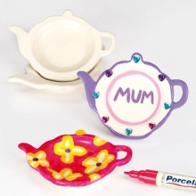 Porcelánový držáček na sáček čaje k dokončení (5 ks) výprodej Baker Ross
