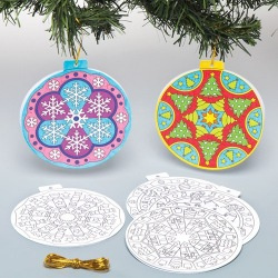 Přáníčko vánoční koule mandala Baker Ross