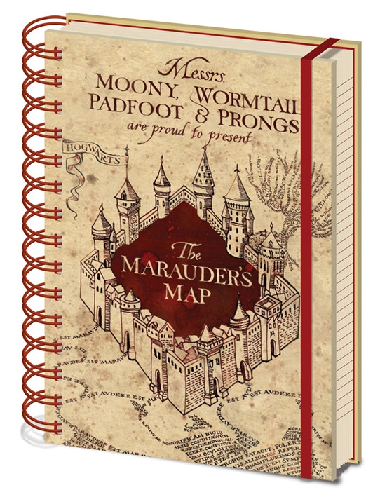 Cure Pink poznámkový blok Harry Potter: The Marauders Map A5 14,8 x 21 cm SR72325