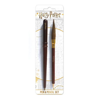 CurePink SR72540 Harry Potter Wand & Broom propiska a tužka 7 x 23 cm