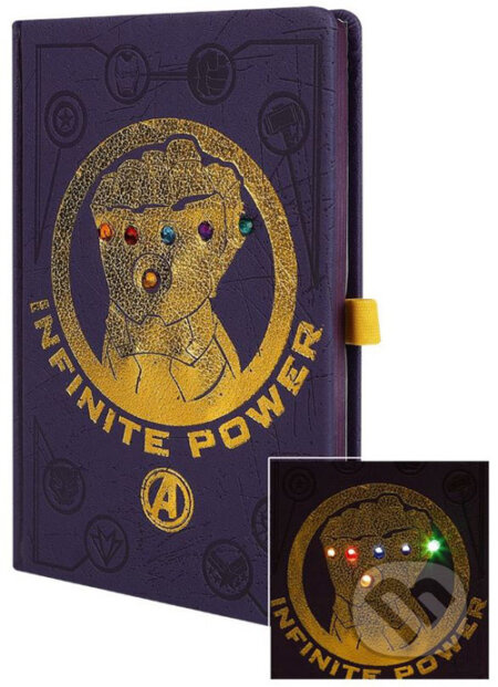 LED svítící poznámkový blok A5 Marvel: Avengers Infinity War