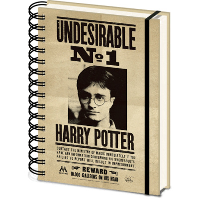CurePink 3D proměňovací A5 blok-zápisník Harry Potter: Sirius & Harry 14,8 x 21 cm kroužková vazba SR72657