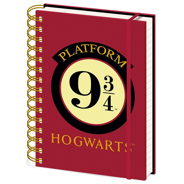 CurePink Poznámkový A5 blok Harry Potter: Platform 9 3/4 14,8 x 21 cm SR73234