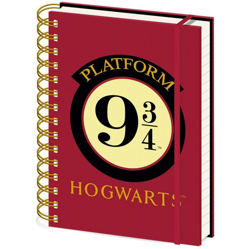 CurePink Poznámkový A5 blok Harry Potter: Platform 9 3/4 14,8 x 21 cm SR73234