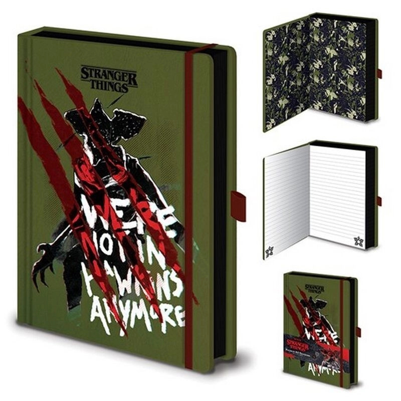 CurePink Poznámkový A5 blok Netflix Stranger Things Not in Hawkins 14,8 x 21 cm SR73806