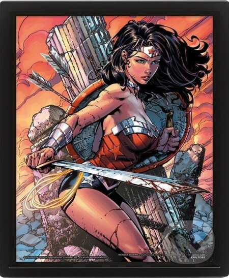 3D obraz Wonder Woman Battle