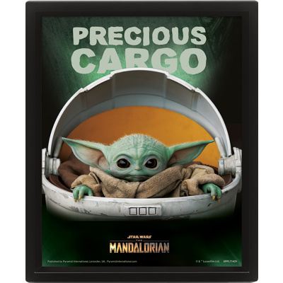 Star Wars : Mandalorian Precious Cargo - 3D Obraz s rámem 3D Obraz (s rámem)