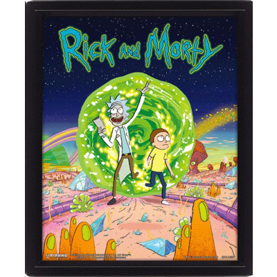 Obraz 3D Ricky a Morty - Portal