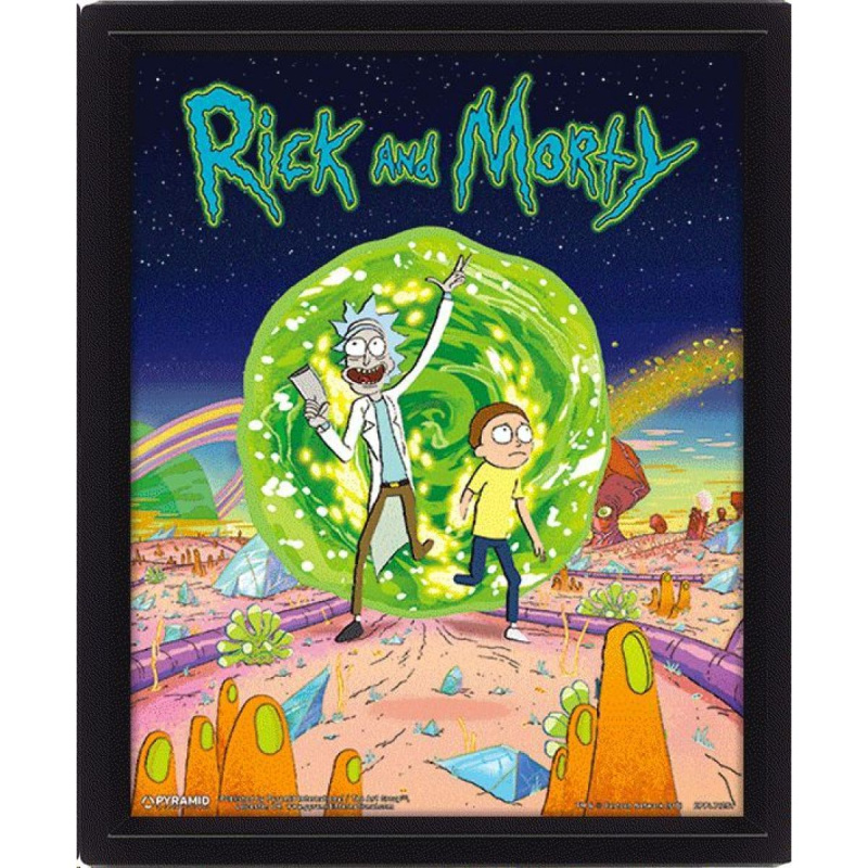 Obraz 3D Ricky a Morty - Portal