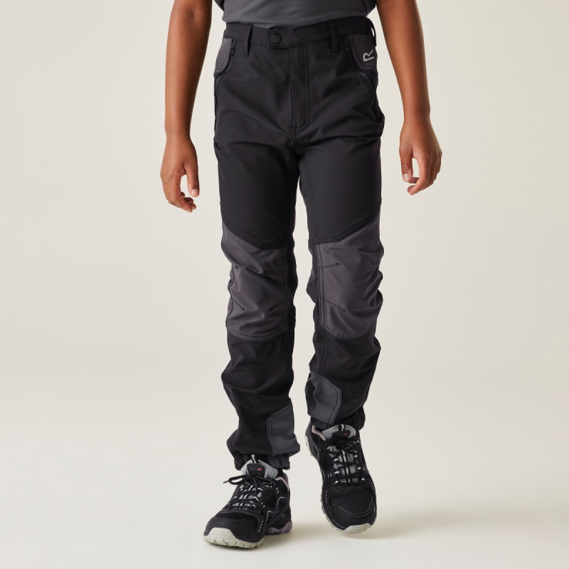 Dětské kalhoty regatta tech mountain černá 110-116