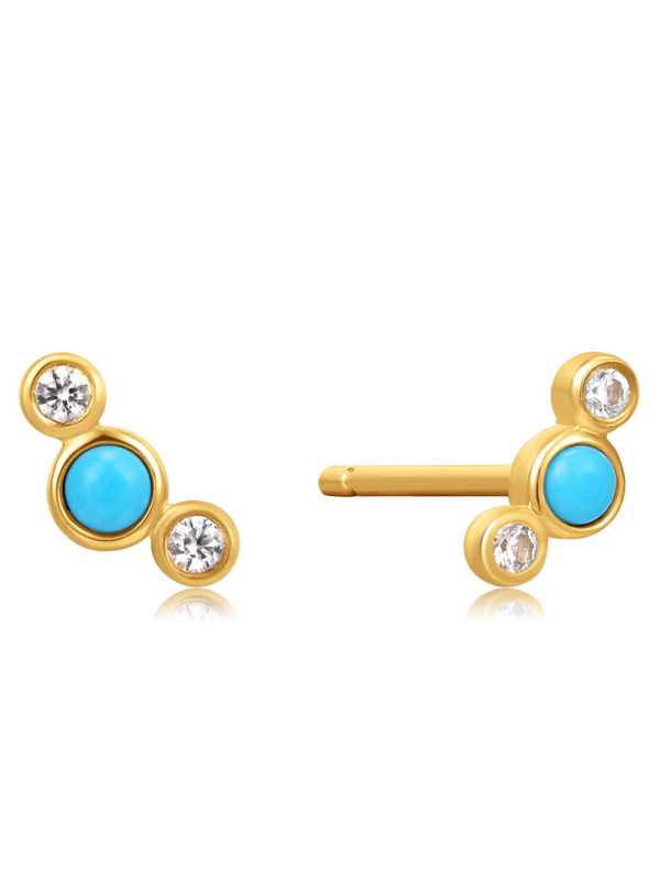 Ania Haie EAU001-11YG Earrings - Terquoise & Sapphire