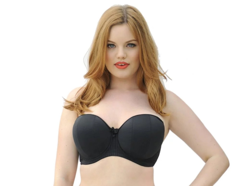 Podprsenka s kosticí Luxe Strapless CK2601-1 černá - Curvy Kate černá 70F