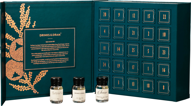 Drinks by The Dram The Gin Advent Calendar 2025 25x0,03l 42,1% 0,75l (dárkové balení kazeta)