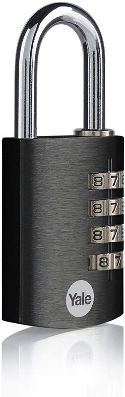 Zámek visací Yale YE3CB/38/131/1/BK aluminium combination padlock