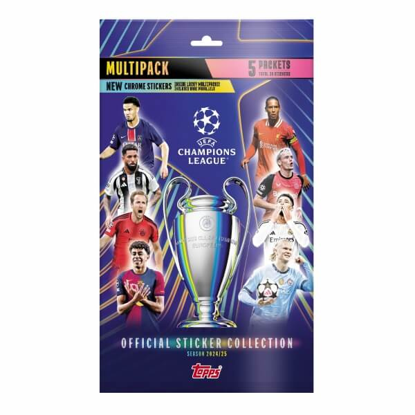 Topps Topps Champions League 2025 multipack 5 balíčků samolepek