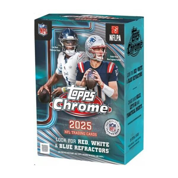 Sběratelské karty Topps 2025 Chrome Football - Value Box