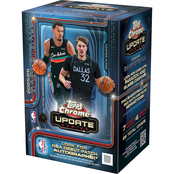 Basketbalové karty 2025-26 Topps Chrome Updates Basketball Value Box