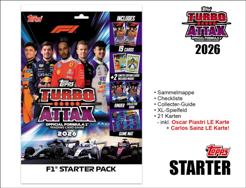 2026 Topps Turbo Attax F1 Formule 1 Starter Pack