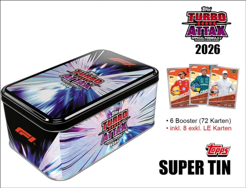2026 Topps Turbo Attax F1 Formule 1 Super Tin - Greats of the Grid
