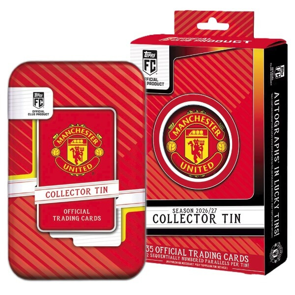 2026-2027 Topps Manchester United Collector Tin - fotbalové karty