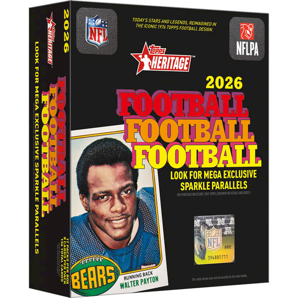 Fotbalové karty 2026 Topps Heritage Football - Mega Box