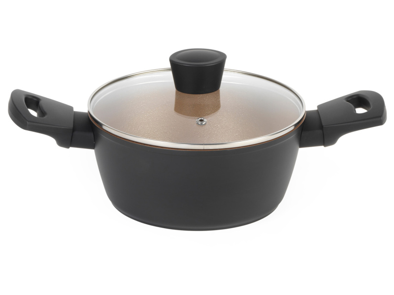 Russell Hobbs Hliníkový hrnec Opulence Collection, černý/zlatý (20 cm)