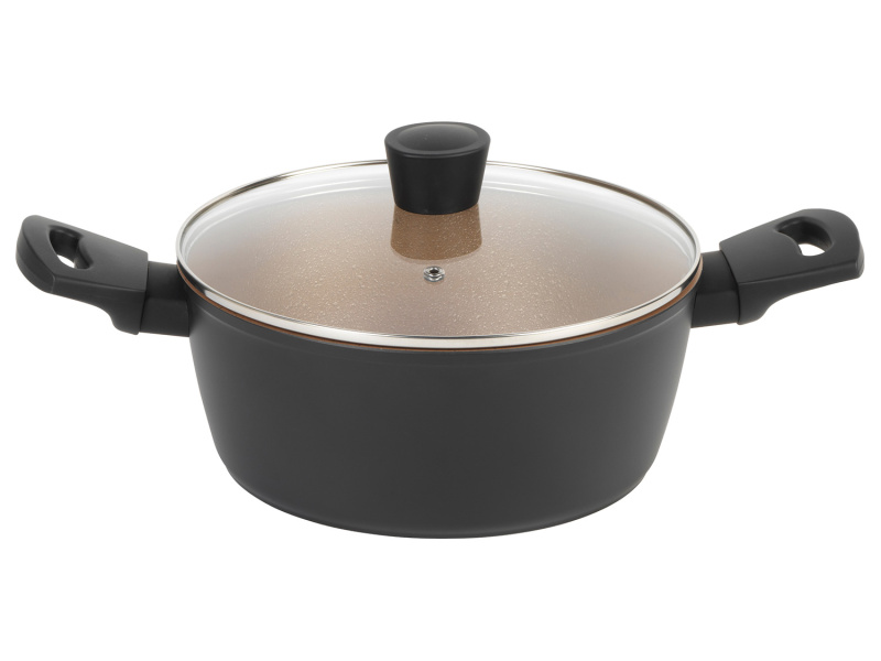Russell Hobbs Hliníkový hrnec Opulence Collection, černý/zlatý (24 cm)