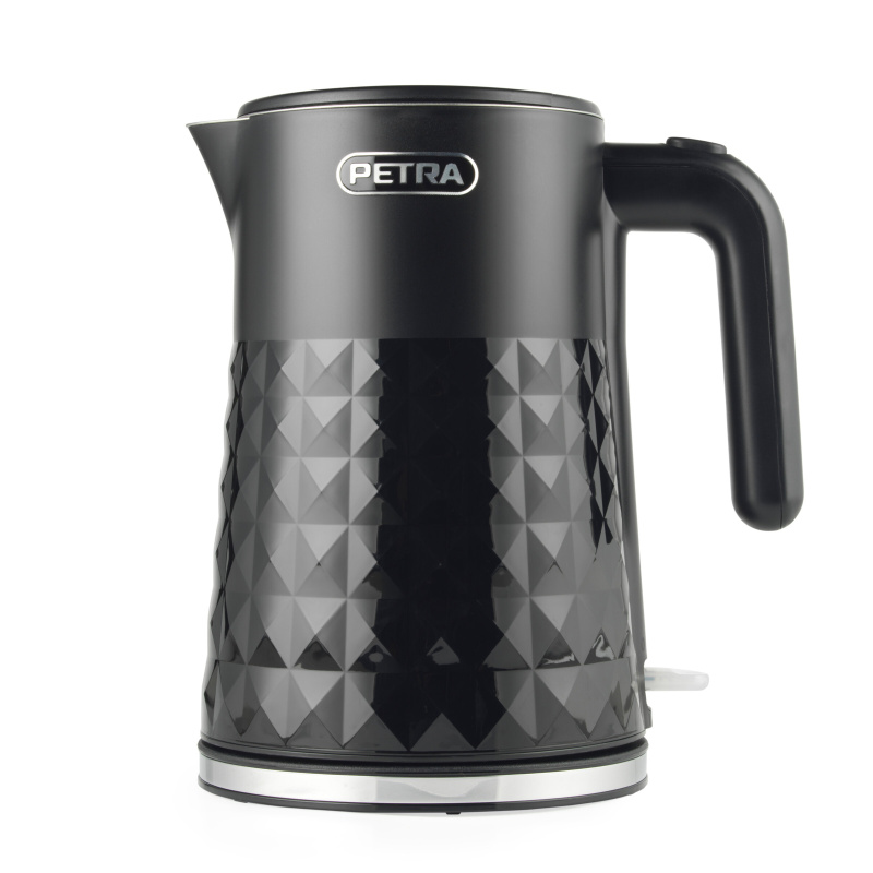 PETRA Černá varná konvice 2200 W, 1,5 l černá