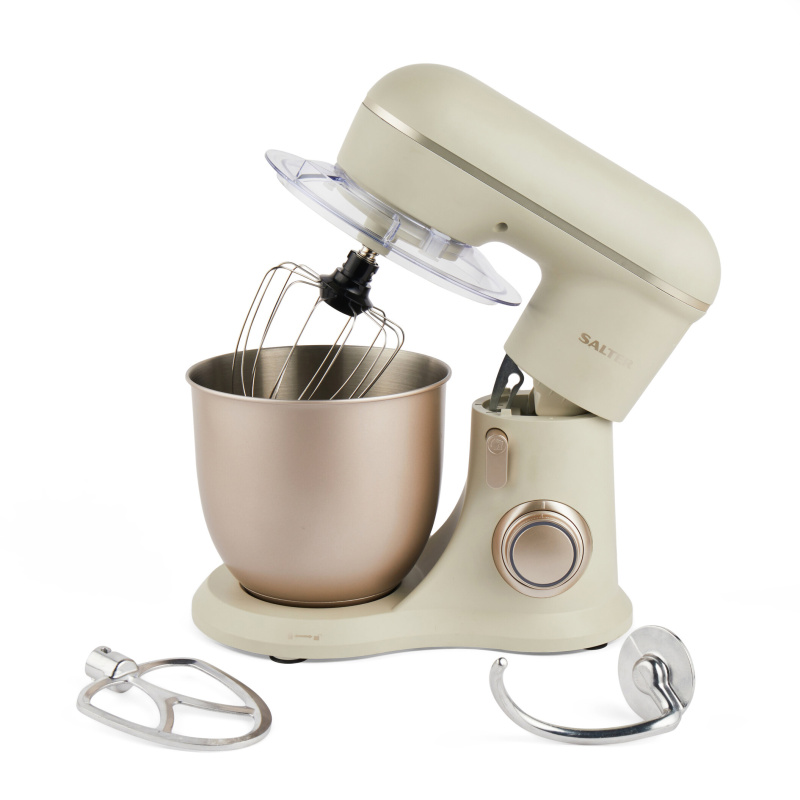 Kuchyňský robot SALTER BAKES 1300 W, 3 koncovky, 10 rychlostí, 4 l béžová