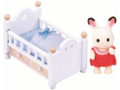 Sylvanian Families Nábytek "chocolate" králíků" - baby králík v postýlce