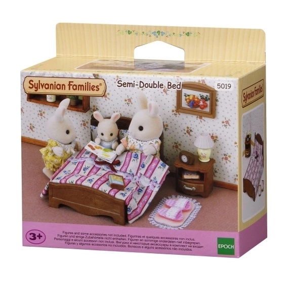 Sylvanian Families Nábytek - dvojlůžko s nočním stolkem