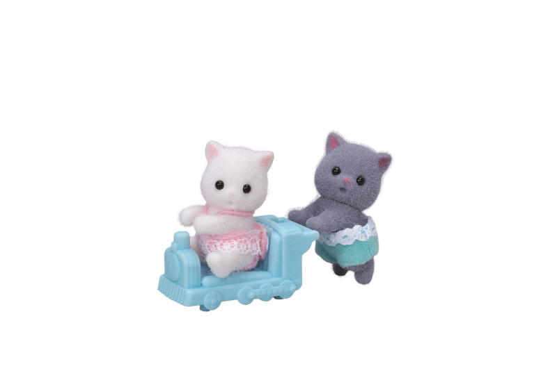 Sylvanian Families perská koťátka – dvojčata s vláčkem