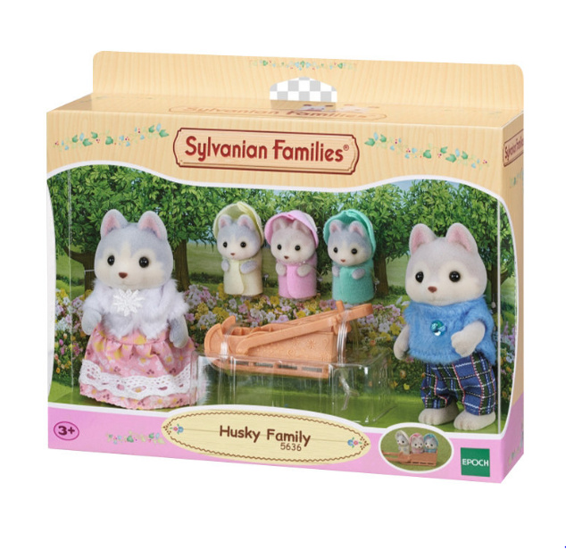 Sylvanian Families Rodina Husky s trojčaty