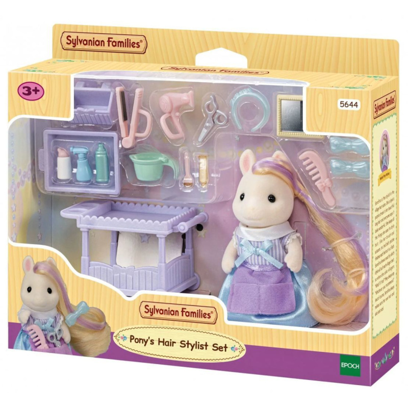 Poník s vlasy v kadeřnictví