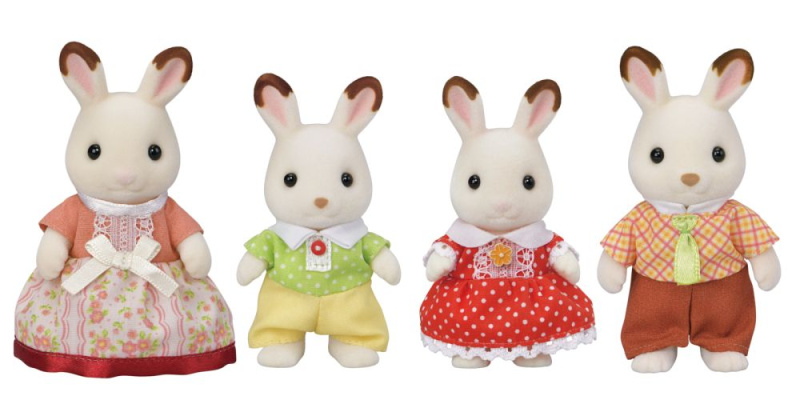 Sylvanian Families Rodina "chocolate" králíků, nová