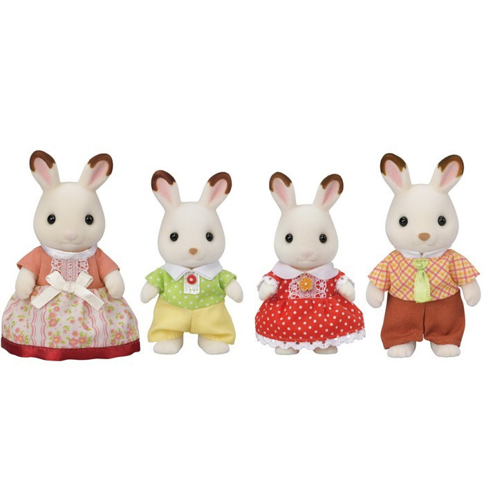 Sylvanian Families Rodina "chocolate" králíků, nová
